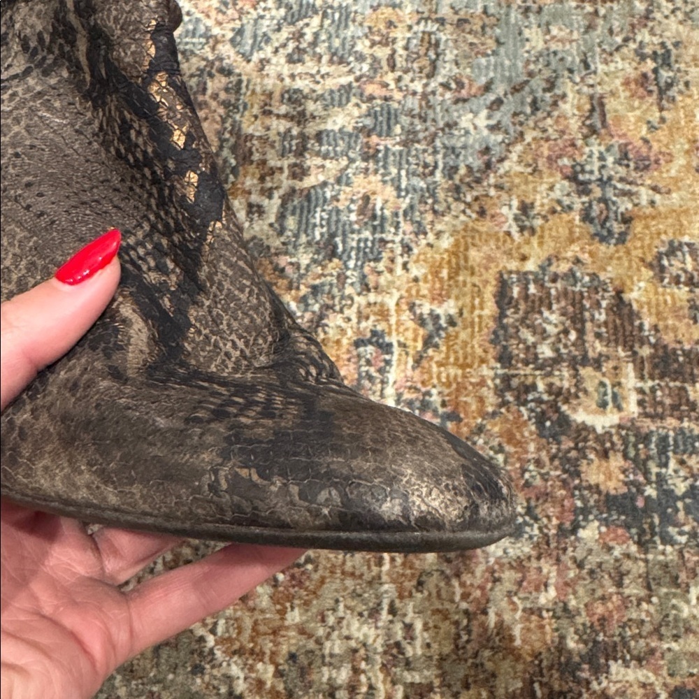 Free People Nolita Brown Snakeskin Booties, EU 41, US 9.5 - Picture 9 of 9